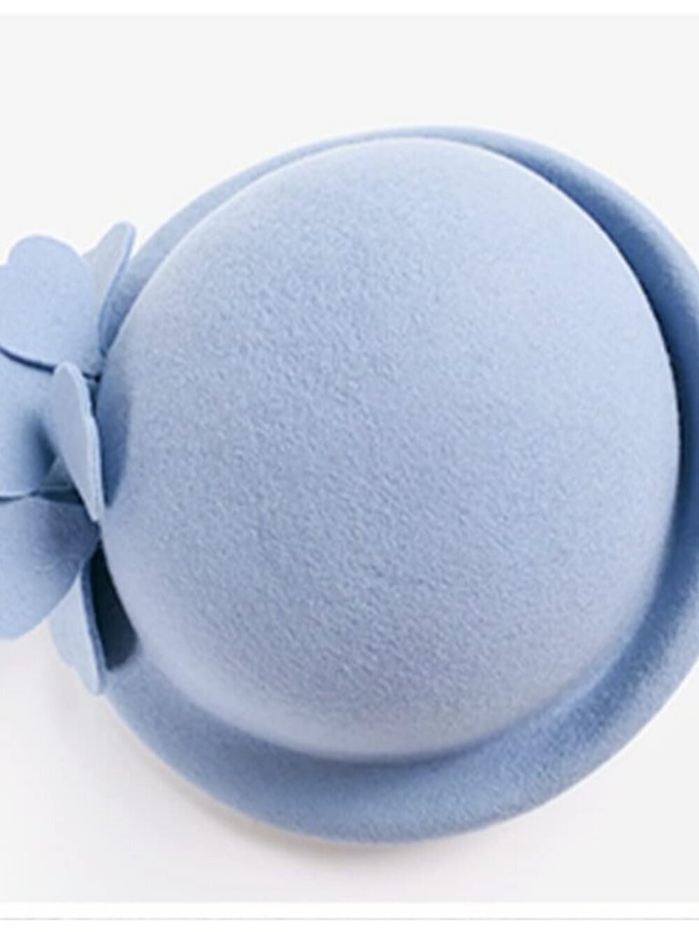Women's Wool Felt Ribbon French Fashion Vintage Millinery Beret Hats Haze Blue - Picture 4 of 5